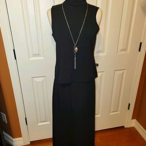 M.D.L. 2 piece set, top, skirt, gray NWT